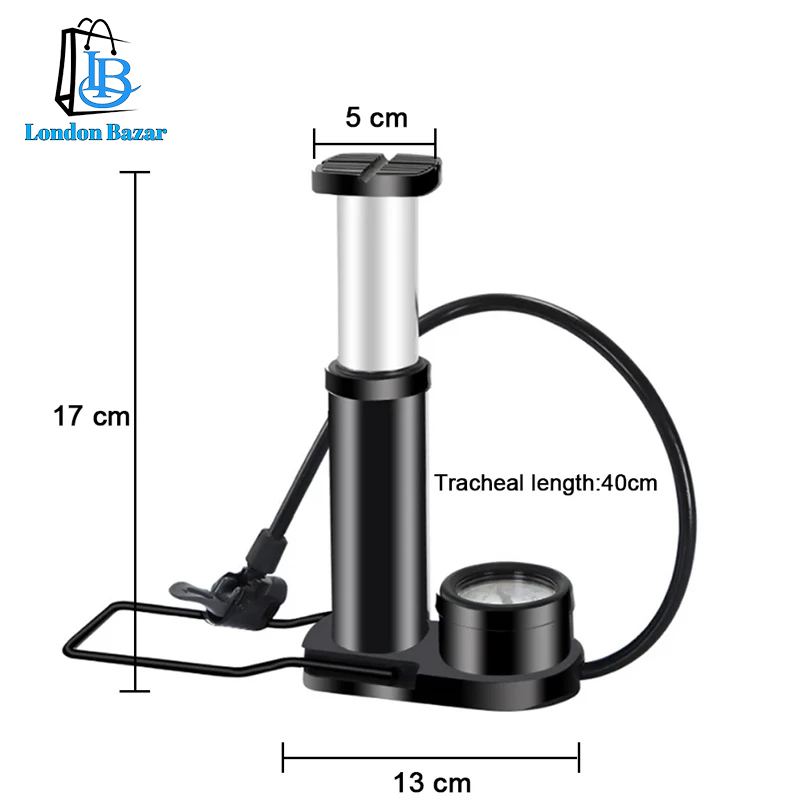 Foot pump with manometer